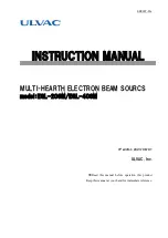 Ulvac EGL-206M Instruction Manual preview