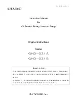 Preview for 1 page of Ulvac GHD-031A Instruction Manual