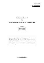 Preview for 1 page of Ulvac GLD-137CC Instruction Manual