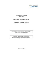 Предварительный просмотр 1 страницы Ulvac GP-1000G Instruction Manual