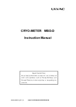 Предварительный просмотр 1 страницы Ulvac MBD-D Instruction Manual