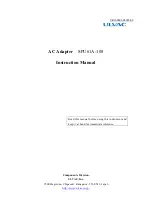 Preview for 1 page of Ulvac SPU61A-108 Instruction Manual