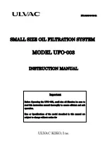 Предварительный просмотр 1 страницы Ulvac UFO-003 Instruction Manual