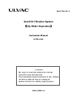 Ulvac UFW-003 Instruction Manual preview