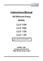 Ulvac ULK-04A Instruction Manual preview