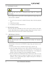 Предварительный просмотр 22 страницы Ulvac UMP-40W Instruction Manual