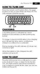 Preview for 5 page of UMAX Technologies Air Mouse M1 User Manual