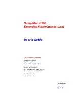 UMAX Technologies SuperMac E100 User Manual preview