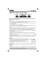 UMC BLU-RAY TV User Manual preview