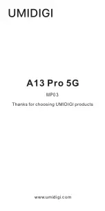 UMIDIGI A13 Pro 5G Manual предпросмотр