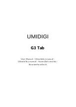 Preview for 1 page of UMIDIGI G3 Tab User Manual