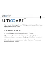 Preview for 3 page of umoover Long range User Manual