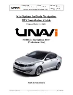 UNAVi Kia Optima 2011+ Installation Manual предпросмотр