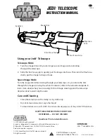 Uncle Milton Star Wars Science Jedi Telescope Instruction Manual предпросмотр