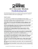 Preview for 1 page of Underhill ICC 2 Wire Troubleshooting Manual