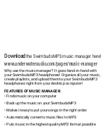 Предварительный просмотр 3 страницы Underwater Audio Swimbuds MP3 User Manual