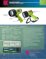 Underwater Kinetics C8 E LED Specification Sheet предпросмотр