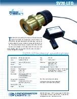 Preview for 1 page of Underwater Lights USA Sea Vision SV20 LED Quick Start Manual