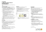 Предварительный просмотр 6 страницы Unex Asimo 160-009-41 Operating Manual