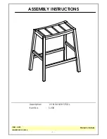 Unfinished Furniture of Wilmington 29 IN RANCH STOOL S-930 Assembly Instructions preview