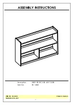 Unfinished Furniture of Wilmington ABBY SH-14830 Assembly Instructions предпросмотр