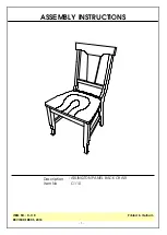 Unfinished Furniture of Wilmington ARLINGTON C-110 Assembly Instructions предпросмотр