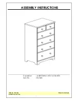 Preview for 1 page of Unfinished Furniture of Wilmington BD-5046 Assembly Instructions