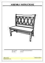 Unfinished Furniture of Wilmington BE-20 Assembly Instructions preview