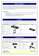 Предварительный просмотр 2 страницы Unfinished Furniture of Wilmington BE-36 Assembly Instructions