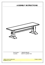 Предварительный просмотр 1 страницы Unfinished Furniture of Wilmington BE-72T Assembly Instructions