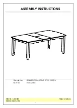 Preview for 1 page of Unfinished Furniture of Wilmington BOW END SHAKER T-4072XBC Assembly Instructions