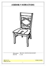 Unfinished Furniture of Wilmington C-316 Assembly Instructions preview