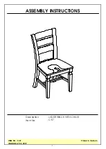 Предварительный просмотр 1 страницы Unfinished Furniture of Wilmington C-57 Assembly Instructions