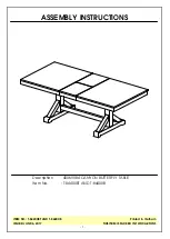 Preview for 1 page of Unfinished Furniture of Wilmington CANYON 40X69X84 Assembly Instructions Manual