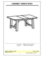 Preview for 1 page of Unfinished Furniture of Wilmington CANYON T-7840XT Assembly Instructions