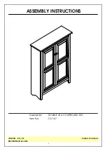 Unfinished Furniture of Wilmington CU-167 Assembly Instructions Manual preview