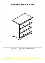 Preview for 1 page of Unfinished Furniture of Wilmington JAMESTOWN BD-5023 Assembly Instructions