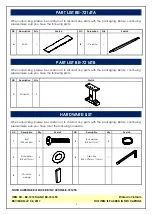 Предварительный просмотр 3 страницы Unfinished Furniture of Wilmington LIVE EDGE TRESTLE BENCH BE-7214TA Assembly Instructions