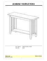 Unfinished Furniture of Wilmington MISSION BJ6S Assembly Instructions preview