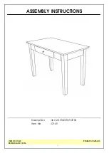 Unfinished Furniture of Wilmington OF-49 Assembly Instructions preview