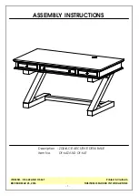 Unfinished Furniture of Wilmington OF-64Z Assembly Instructions preview