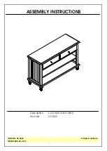 Preview for 1 page of Unfinished Furniture of Wilmington OT-202S Assembly Instructions Manual