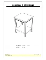 Preview for 1 page of Unfinished Furniture of Wilmington OT-41 Assembly Instructions