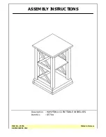 Preview for 1 page of Unfinished Furniture of Wilmington OT-70A Assembly Instructions