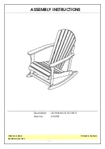 Unfinished Furniture of Wilmington R-52581 Assembly Instructions Manual preview