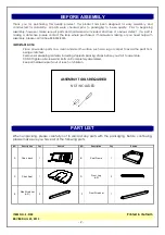 Preview for 2 page of Unfinished Furniture of Wilmington ROMA S-3102 Assembly Instructions