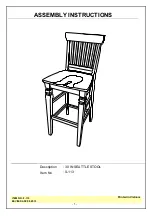 Preview for 1 page of Unfinished Furniture of Wilmington S-113 Assembly Instructions