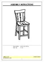 Preview for 1 page of Unfinished Furniture of Wilmington S-132 Assembly Instructions