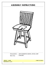 Unfinished Furniture of Wilmington S-262SW Assembly Instructions preview