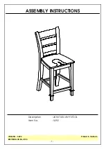 Preview for 1 page of Unfinished Furniture of Wilmington S-292 Assembly Instructions